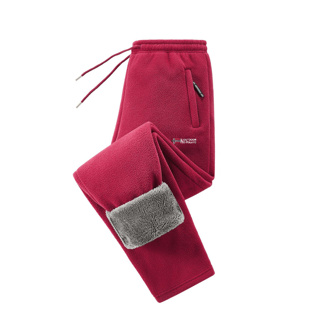 Damen Fleece-Jogginghose mit Teddy-Innenfutter und Reißverschlusstaschen Echo Archiv