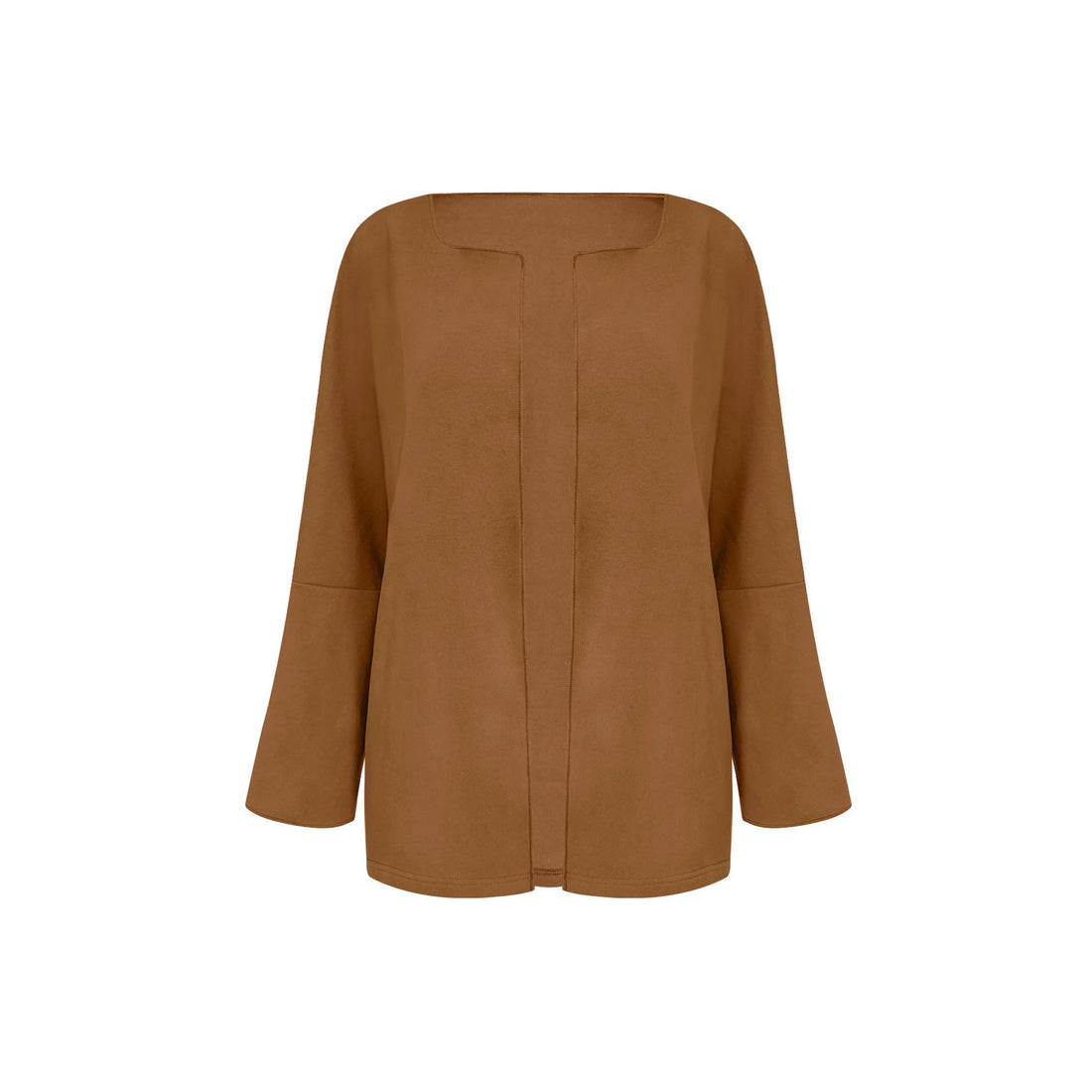 Damen Leichter Oversize-Mantelblazer mit offenem Schnitt und weiten Ärmeln – Célinea