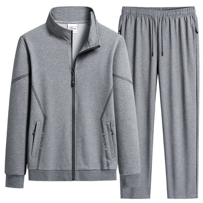 Men's performance zip-front track jacket and tapered jogger set – Marzano