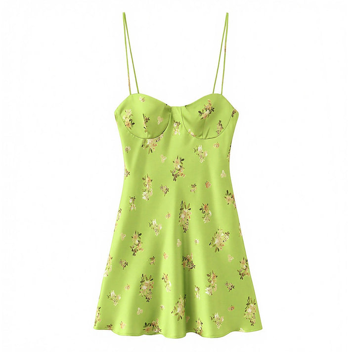 Damen Blusenkleid mit zartem Blumenmuster und schwingendem Rock Echo Archiv