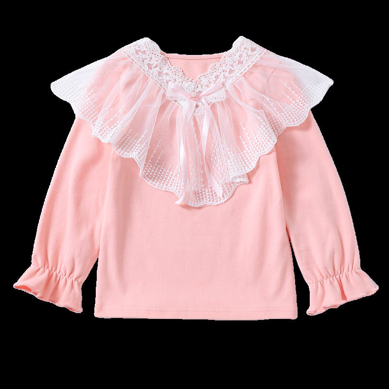Mädchen Langarmshirt mit eleganter Spitzenverzierung Echo Archiv