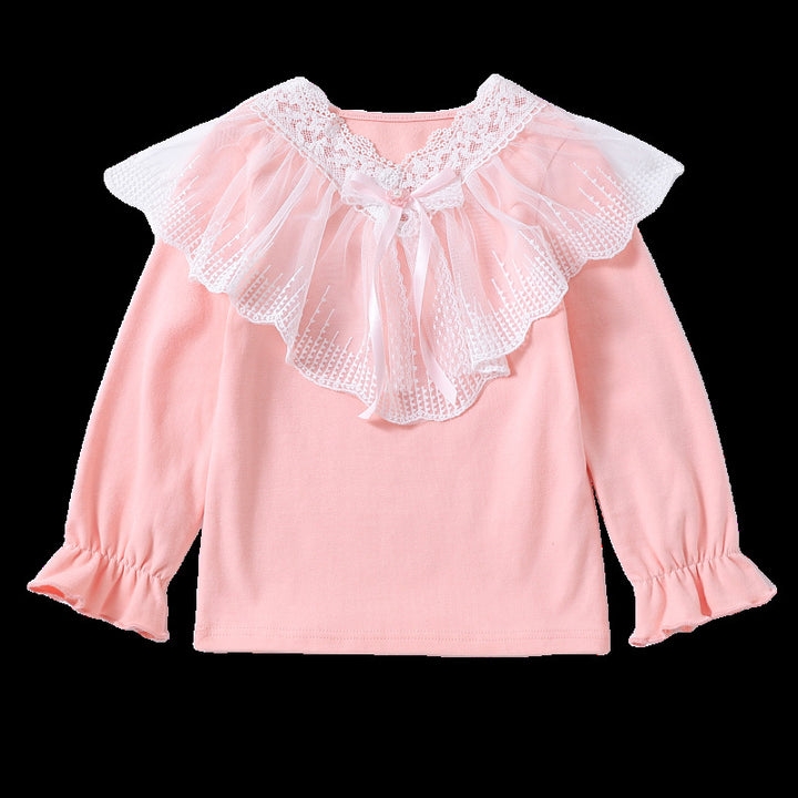 Mädchen Langarmshirt mit eleganter Spitzenverzierung Echo Archiv