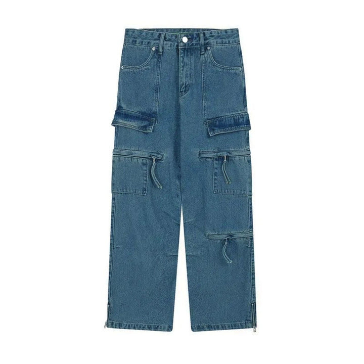 Herren Modische Cargo-Jeans mit Reißverschlüssen Echoarchiv