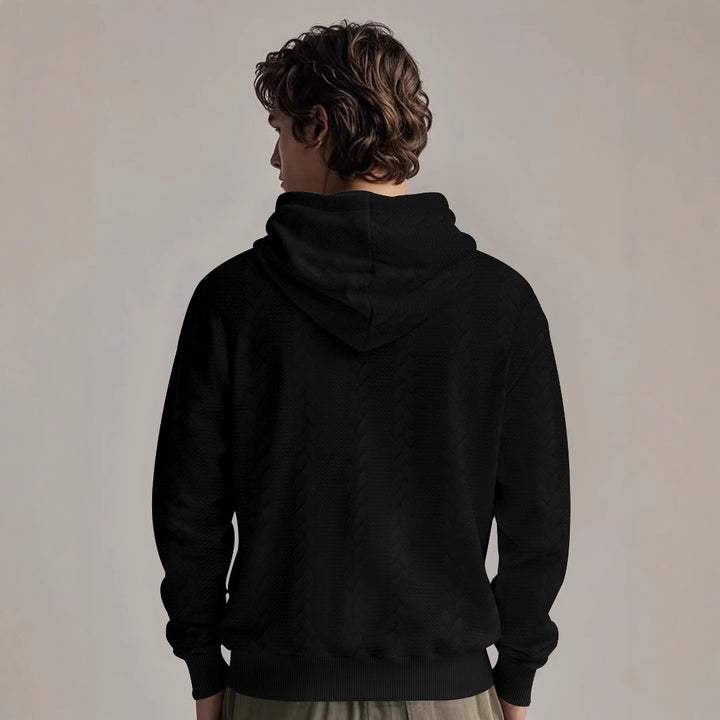 Herren Fleece Kapuzenpullover mit strukturierter Innenverarbeitung und atmungsaktiven Eigenschaften Echoarchiv