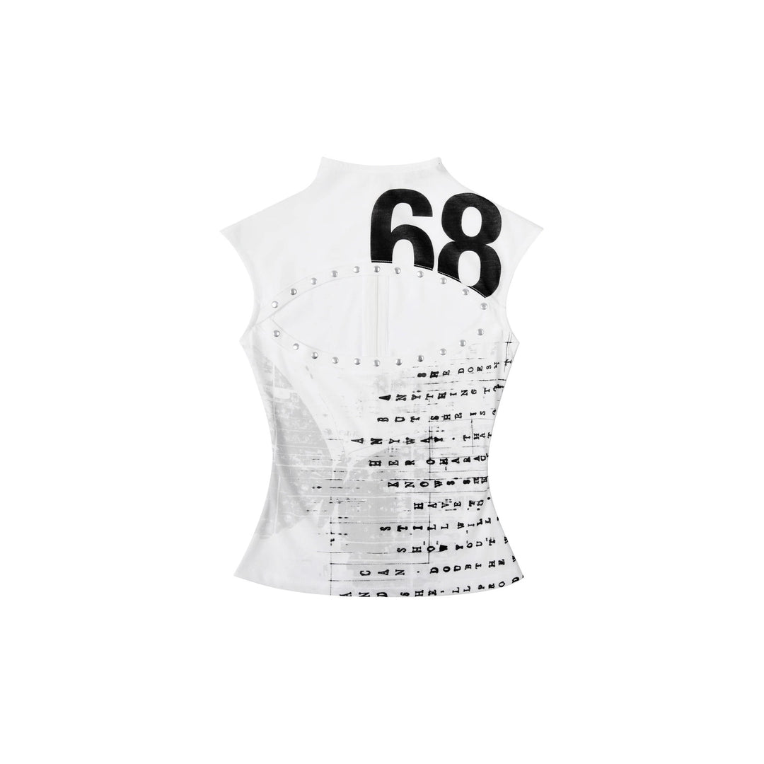 Damen Kreatives Tank-Top mit Grafischem Druck Echo Archiv