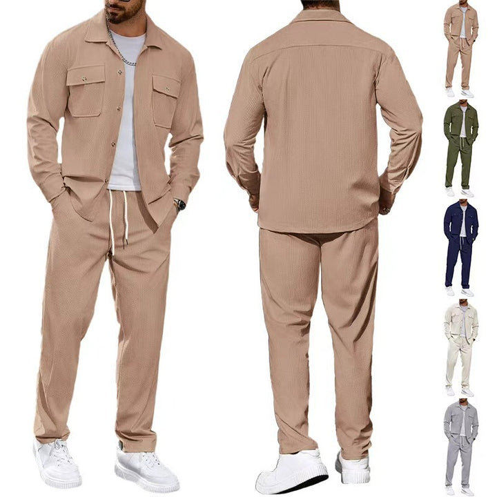Herren lässiger Freizeitanzug mit strukturiertem Design Echoarchiv