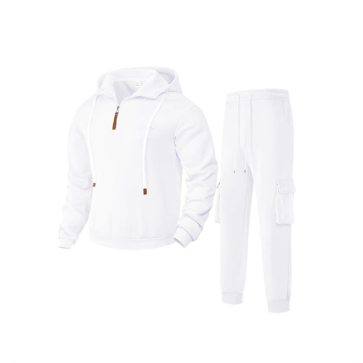Herren nan zweiteiliges Sweatset mit Kapuze elastischem Bund und aufgesetzten Cargotaschen Echo Archiv