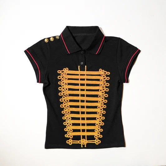 Damen Poloshirt und Shorts Set im Militärstil Echo Archiv