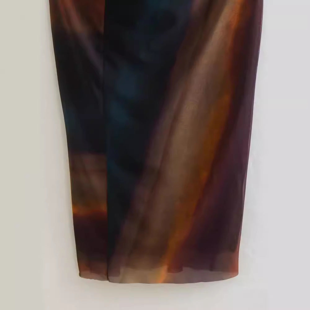 Damen Figurbetontes Midikleid mit seitlicher Drappierung und Rundhalsausschnitt Echo Archiv