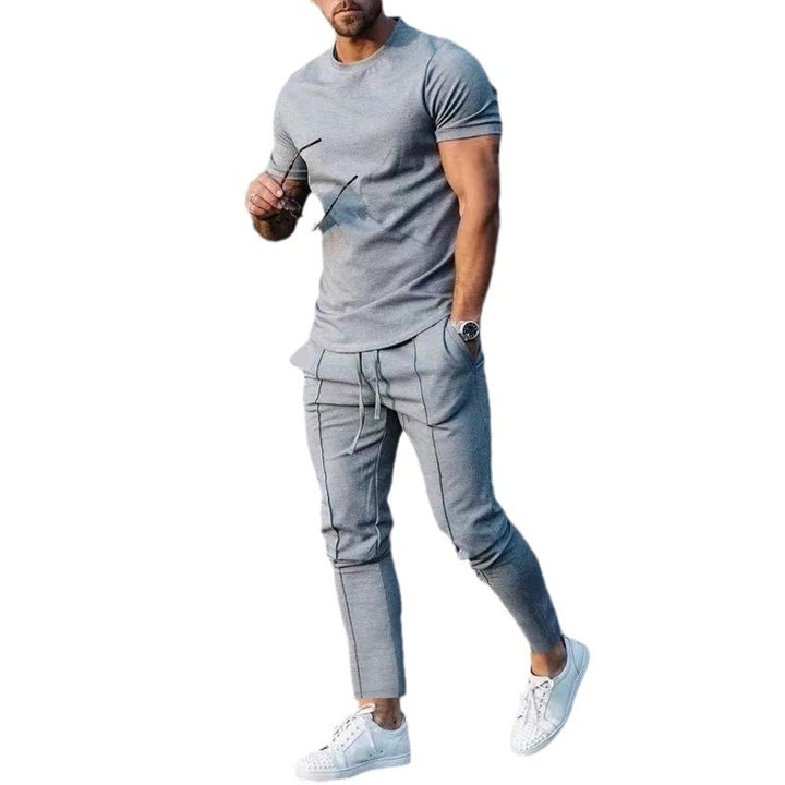 Herren lässiges T-Shirt und Jogginghose Set Echoarchiv