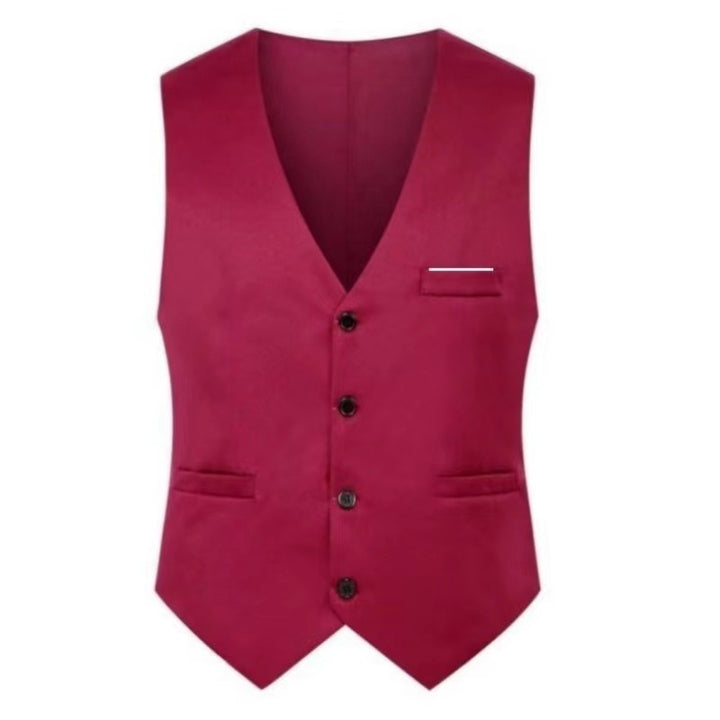 Herren nan elegante Satinweste mit V-Ausschnitt und schmal geschnittene Anzughose Echo Archiv