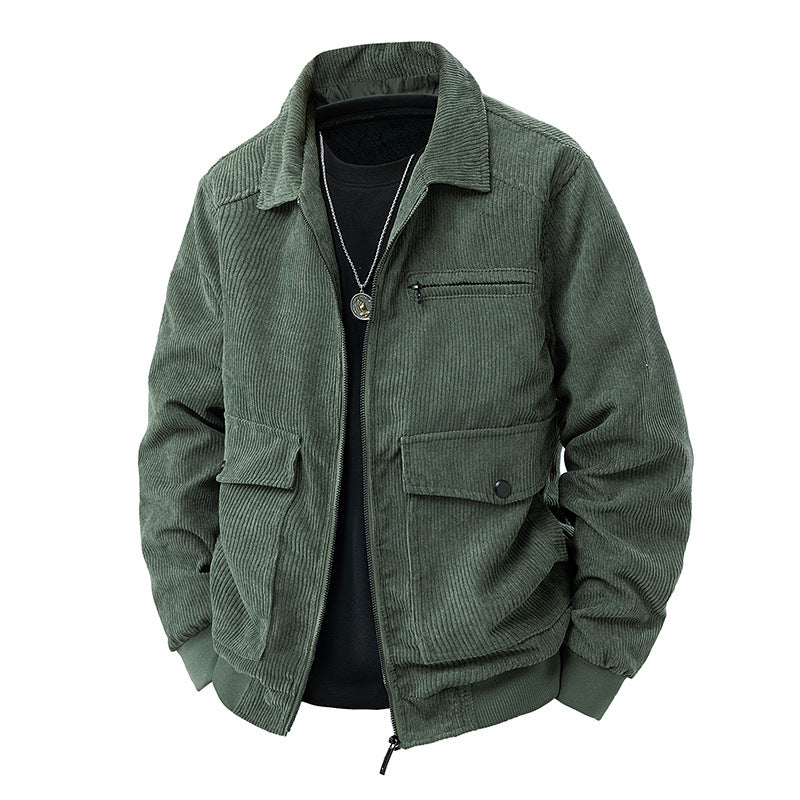 Herren Modische Cordjacke mit praktischen Taschen Echo Archiv