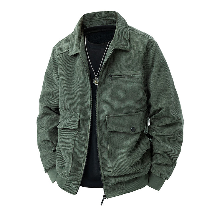 Herren Modische Cordjacke mit praktischen Taschen Echo Archiv