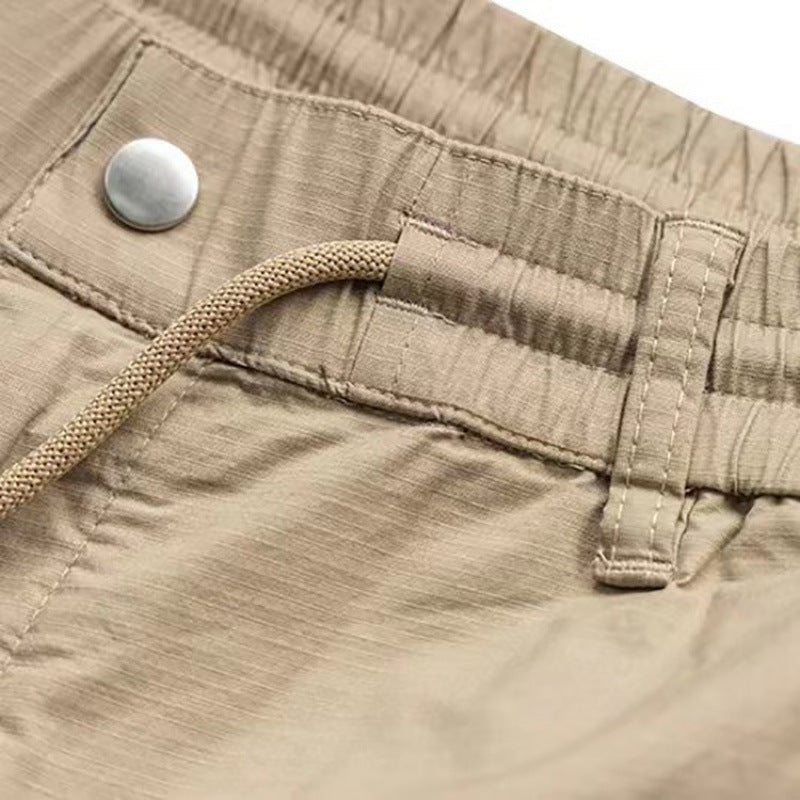 Herren lässige Cargo-Shorts mit atmungsaktivem Material und verstellbarem Bund Echoarchiv