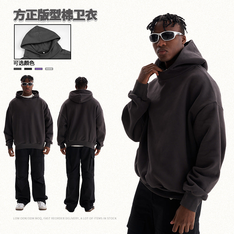 Unisex Minimalistischer Kapuzenpullover im Clean-Look mit verstärktem Kragen Echo Archiv