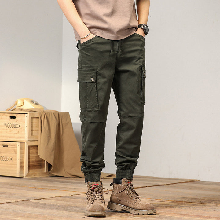 Herren Cargo-Hose mit multifunktionalen Taschen und elastischem Abschluss Echoarchiv