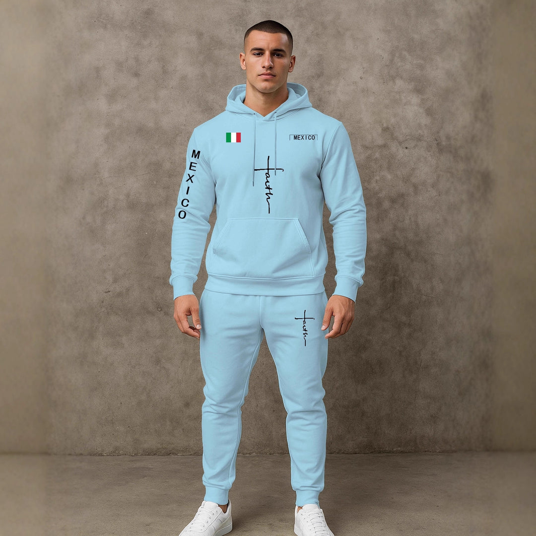Herren Sport Hoodie und Jogginghose Set Echoarchiv