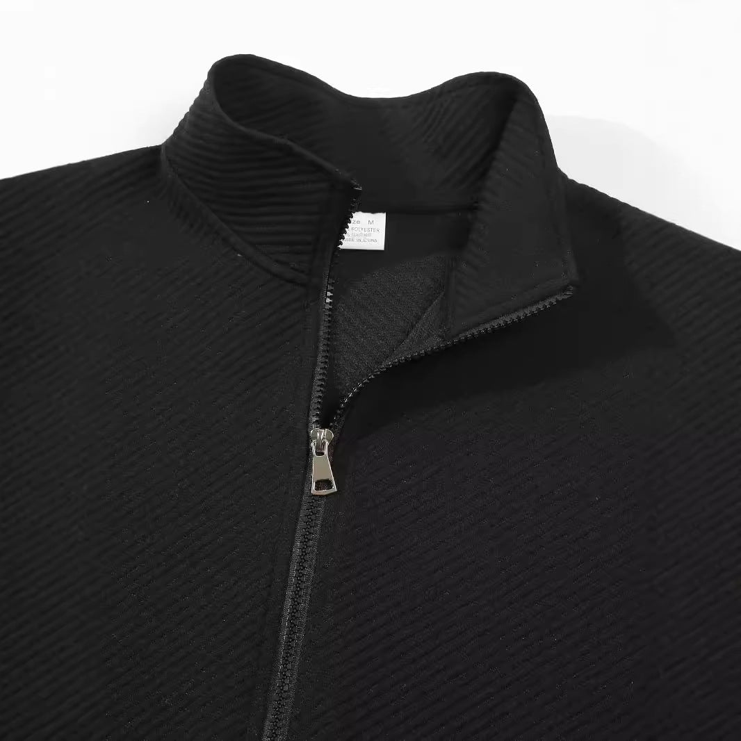 Herren sportliche Jacke mit strukturierter Oberfläche und praktischen Taschen Echoarchiv