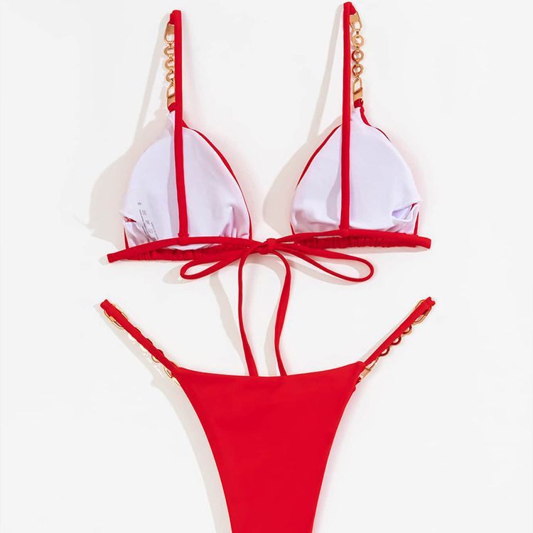 Damen Triangel-Bikini mit luxuriösen Kettenakzenten Echo Archiv