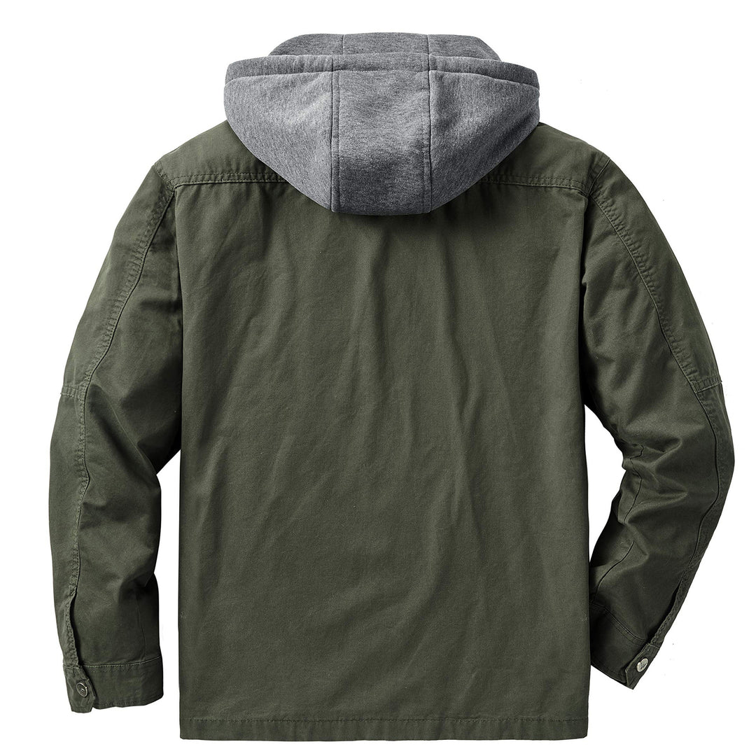 Herren vielseitige Übergangsjacke mit integrierter Kapuze und praktischen Taschen Echoarchiv