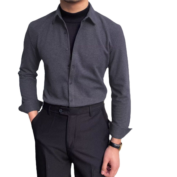 Herren Elegantes Langarmhemd Echoarchiv