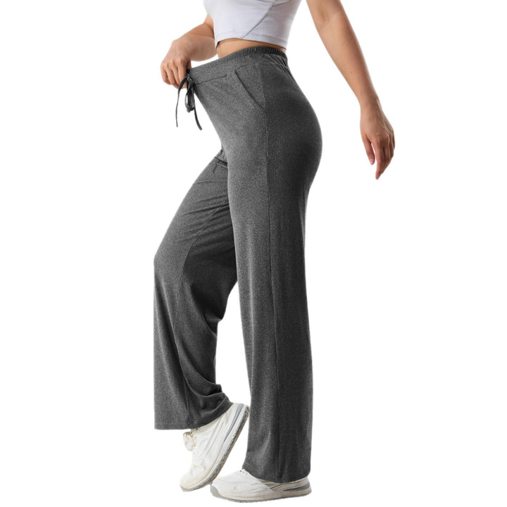 Damen weite Jersey-Loungehose mit hohem Komfortbund und Seitentaschen echoarchiv-