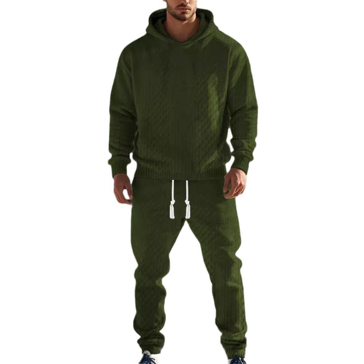 Herren sportliches Hoodie und Jogginghose Set mit strukturiertem Design Echoarchiv