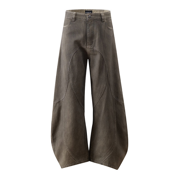 Damen Weite High‑Waist Culotte‑Hose mit ballonförmiger Silhouette und Zierpaneelen Echoarchiv