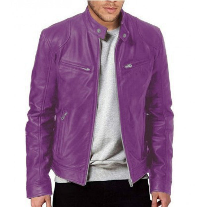 Herren hochwertige Biker-Lederjacke Echoarchiv