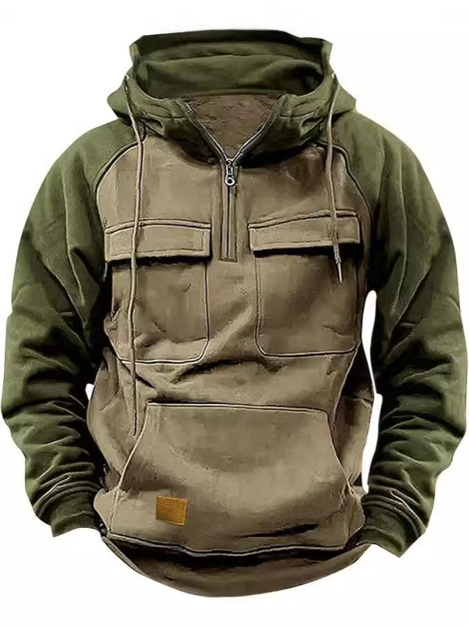 Herren funktionale Kapuzenjacke mit praktischen Taschen Echoarchiv