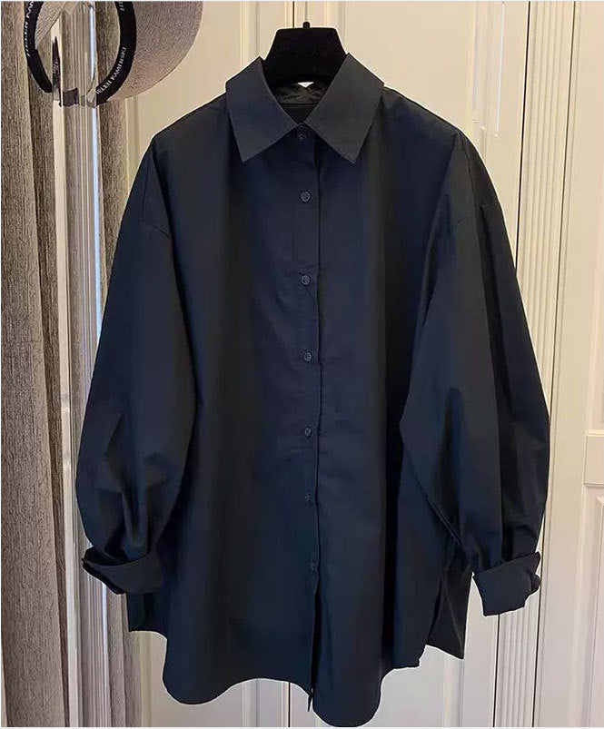Damen Oversize-Hemdbluse mit Ballonärmeln und klassischem Kragen Echo Archiv