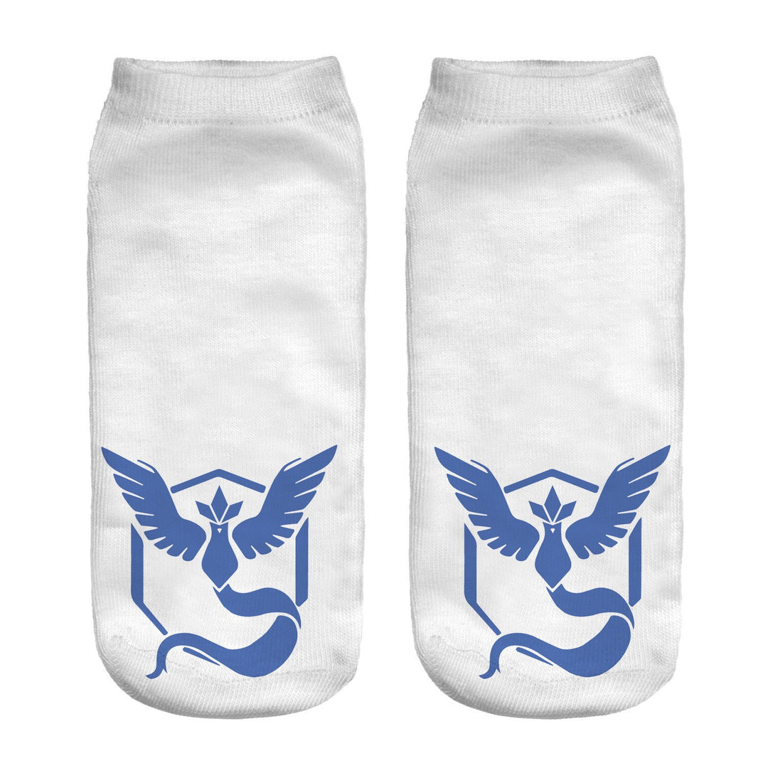 Unisex Niedrige Ankle-Socken mit Cartoon-Monster-Gesicht und weichem Baumwollmix – Norré