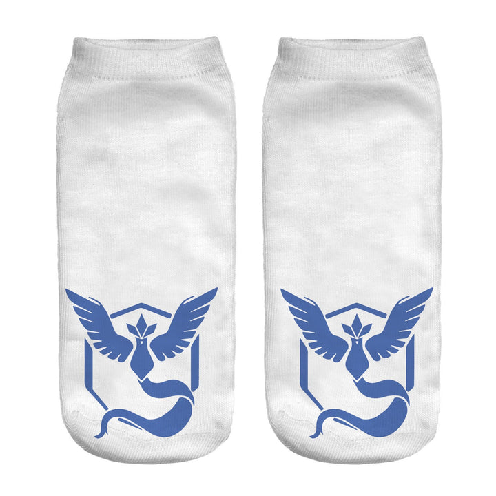 Unisex Niedrige Ankle-Socken mit Cartoon-Monster-Gesicht und weichem Baumwollmix – Norré