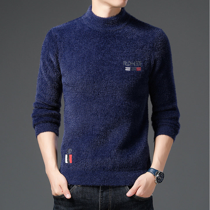 Herren modischer Pullover mit Stehkragen und weichem Material Echoarchiv