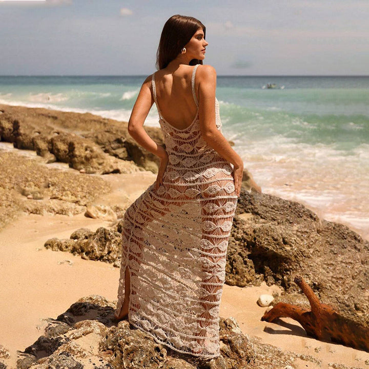 Damen luftiger gehäkelter Strandüberwurf Echo Archiv