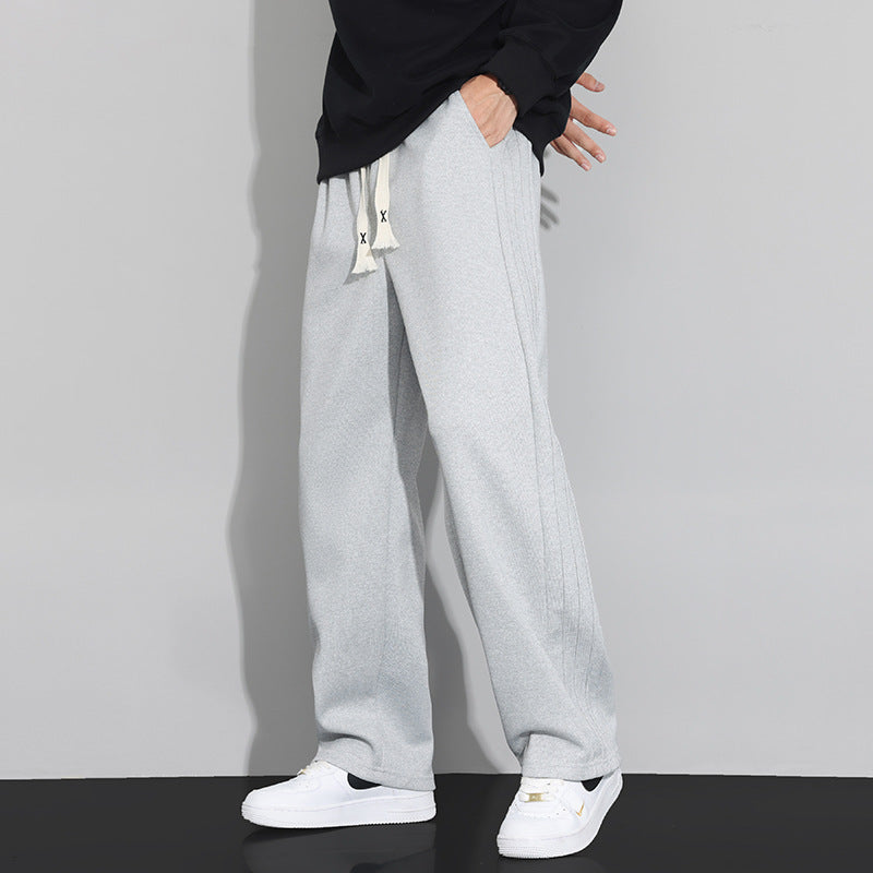 Herren Locker-weit geschnittene Lounge-Jogginghose mit Baumwoll-Fleece-Innenfutter und verstellbarem Kordelzug Echo Archiv