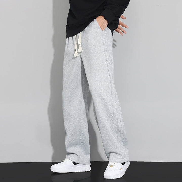 Herren Locker-weit geschnittene Lounge-Jogginghose mit Baumwoll-Fleece-Innenfutter und verstellbarem Kordelzug Echo Archiv
