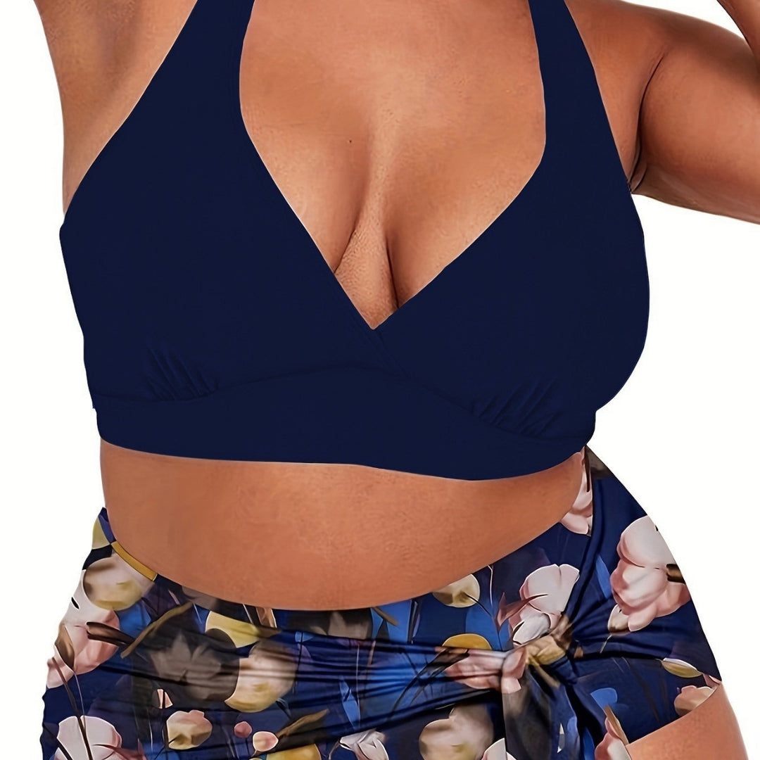 Damen Zweiteiliges Badeoutfit mit lässigem Wickelrock Echo Archiv