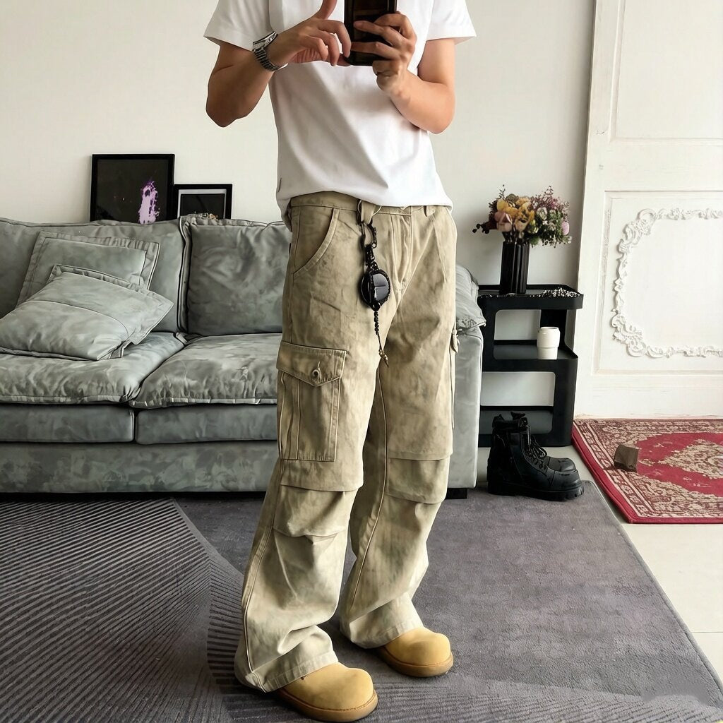 Herren Lässige Cargo-Hose mit praktischen Taschen Echoarchiv
