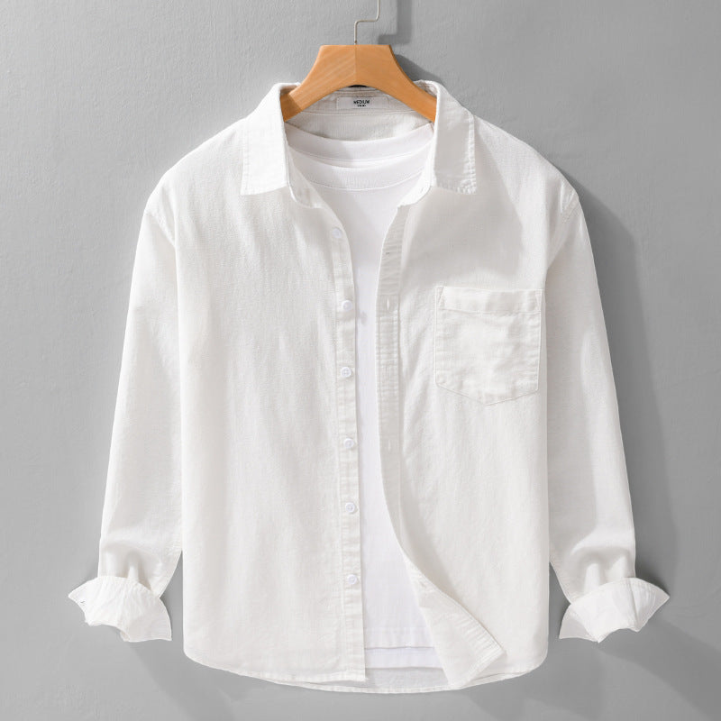 Herren Soft‑Touch Baumwollmix Overshirt im Layering‑Look mit Brusttasche Echoarchiv