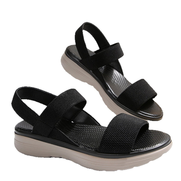 Damen Leichte Stretch‑Sandalen mit gepolstertem Komfortfußbett und dämpfender Plateau‑Sohle Echo Archiv