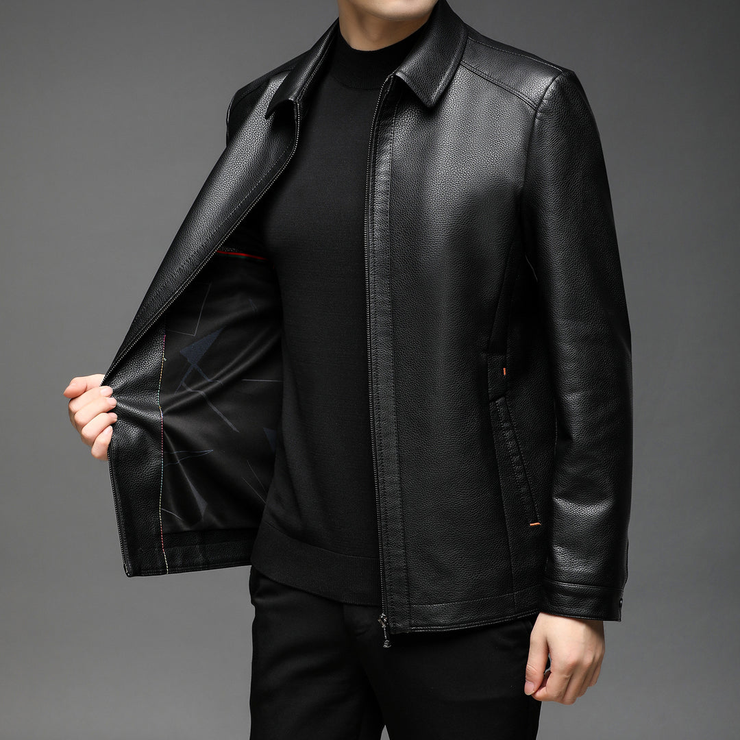 Herren elegante Lederjacke mit modernem Schnitt Echoarchiv