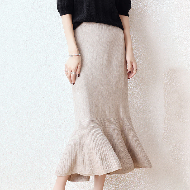 Damen Eleganter Strickrock mit Volant Echo Archiv