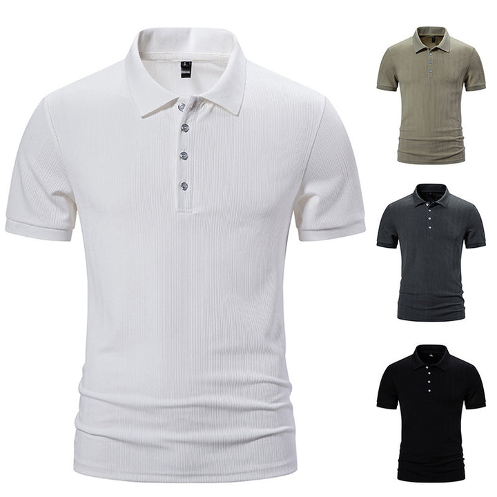Herren Poloshirt mit strukturiertem Design und hochwertiger Baumwollmischung Echoarchiv