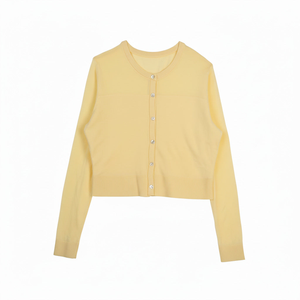 Damen Modische Strickjacke mit Knopfleiste Echo Archiv