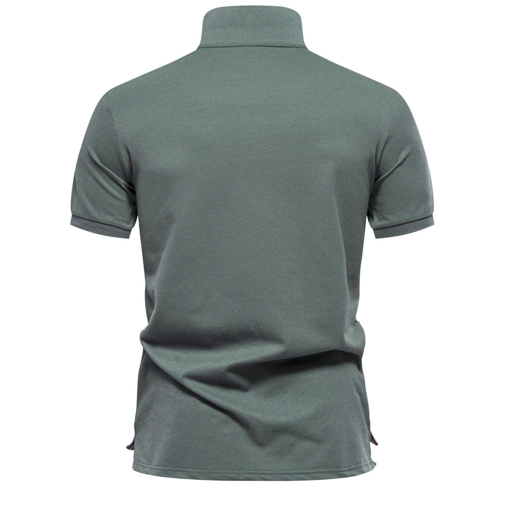 Herren Poloshirt mit floralen Ornamenten und klassischem Kragen Echoarchiv