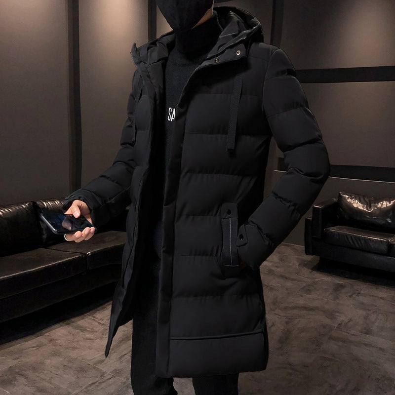 Herren lange Isolierte Pufferjacke mit Kapuze Echoarchiv