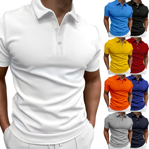 Herren nan schlank geschnittenes Stretch-Poloshirt mit Kentkragen und elastischem Saum Echo Archiv