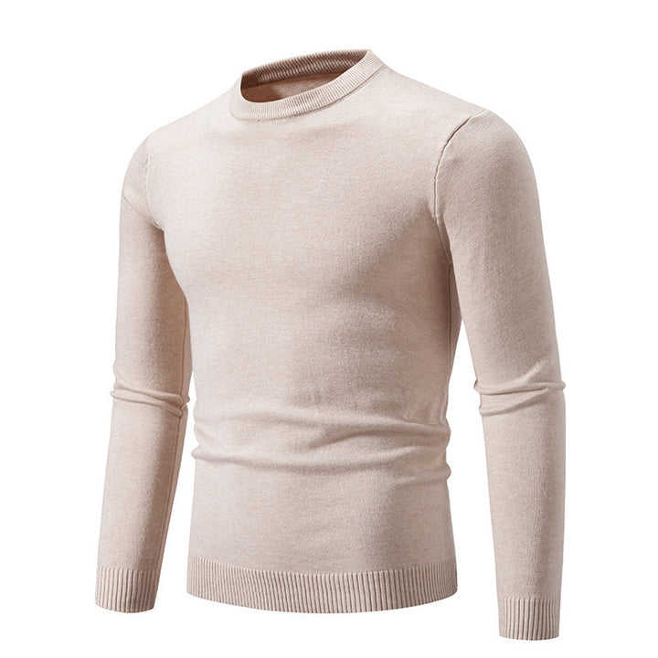 Herren eleganter Rundhals-Pullover aus feiner Baumwolle Echoarchiv