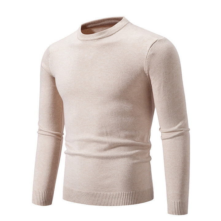 Herren eleganter Rundhals-Pullover aus feiner Baumwolle Echoarchiv